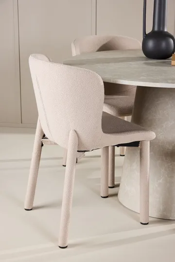 Rund matgrupp Venture Home Beige Beige 4st - Møbler - Borde - Spisebordssæt