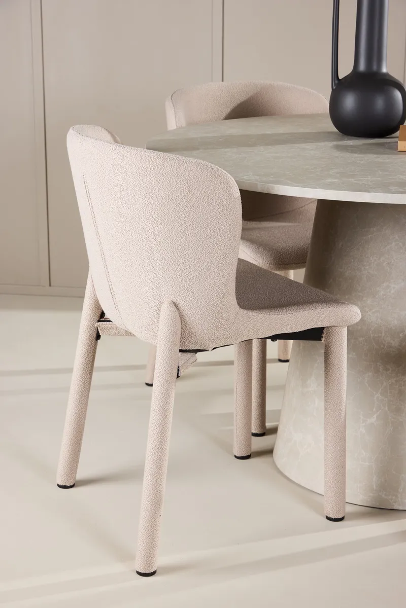 Rund matgrupp Venture Home Beige Beige 4st - Møbler - Borde - Spisebordssæt