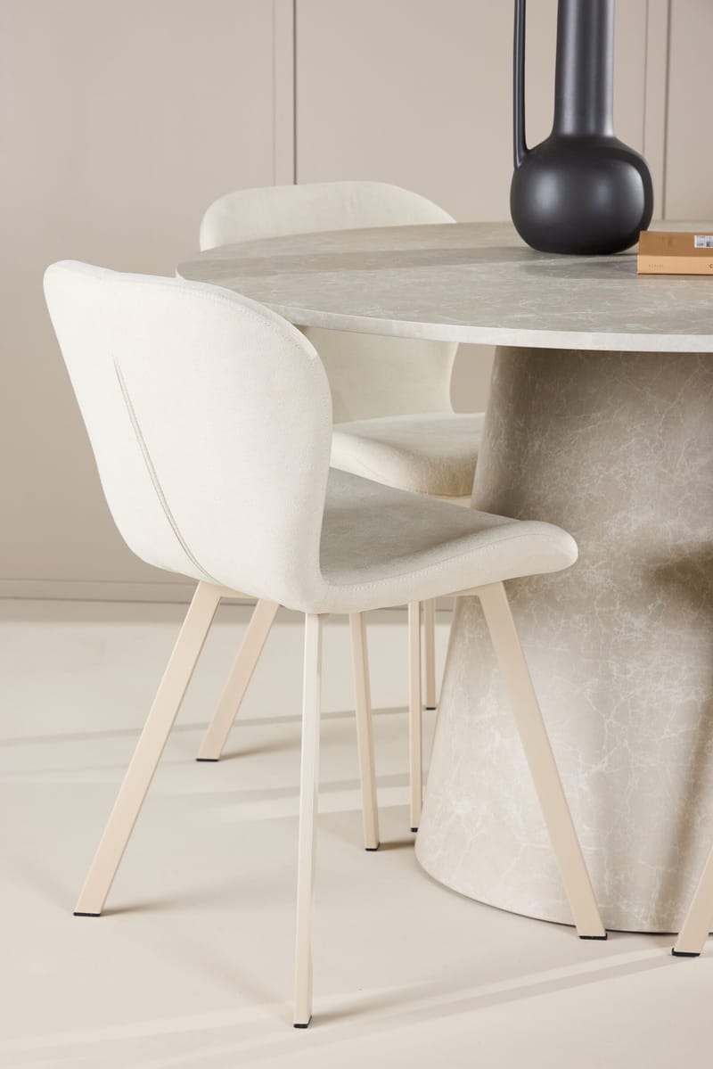 Rund matgrupp Venture Home Beige Beige 4st - Møbler - Borde - Spisebordssæt