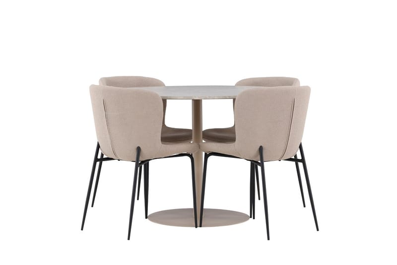 Rund matgrupp Venture Home Beige Beige 4st - Møbler - Borde - Spisebordssæt