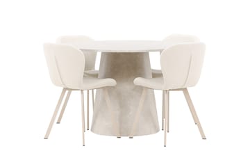 Rund matgrupp Venture Home Beige Beige 4st - Møbler - Borde - Spisebordssæt