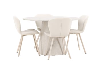 Rund matgrupp Venture Home Beige Beige 4st - Møbler - Borde - Spisebordssæt