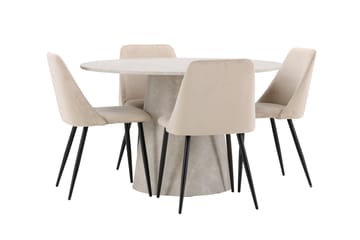 Rund matgrupp Venture Home Beige Beige 4st - Møbler - Borde - Spisebordssæt
