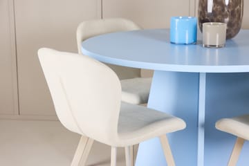 Rund matgrupp Venture Home Beige Blå 4st - Møbler - Borde - Spisebordssæt