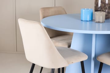 Rund matgrupp Venture Home Beige Blå 4st - Møbler - Borde - Spisebordssæt