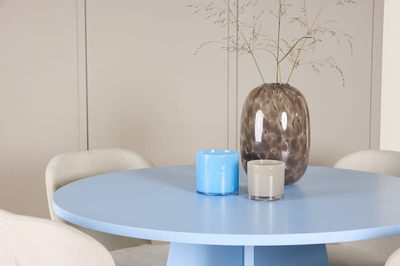 Rund matgrupp Venture Home Beige Blå 4st - Møbler - Borde - Spisebordssæt