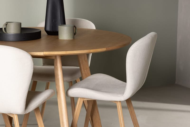 Rund matgrupp Venture Home Beige Brun 4st - Møbler - Borde - Spisebordssæt