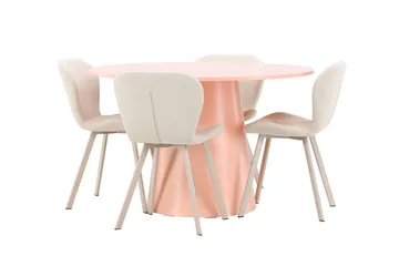 Rund matgrupp Venture Home Beige Koppar 4st - Møbler - Borde - Spisebordssæt