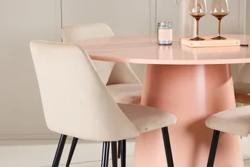 Rund matgrupp Venture Home Beige Koppar 4st - Møbler - Borde - Spisebordssæt