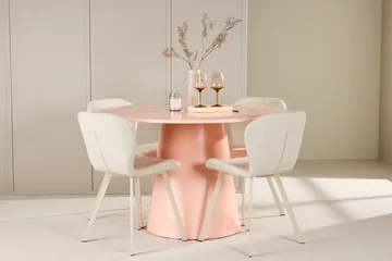 Rund matgrupp Venture Home Beige Koppar 4st - Møbler - Borde - Spisebordssæt