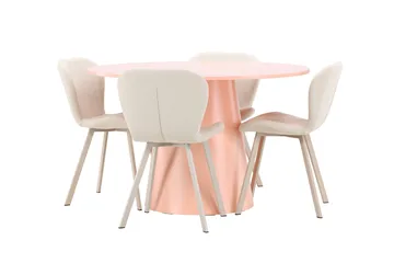 Rund matgrupp Venture Home Beige Koppar 4st - Møbler - Borde - Spisebordssæt
