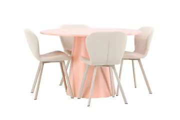 Rund matgrupp Venture Home Beige Koppar 4st - Møbler - Borde - Spisebordssæt