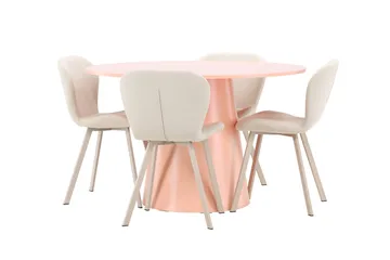 Rund matgrupp Venture Home Beige Koppar 4st - Møbler - Borde - Spisebordssæt
