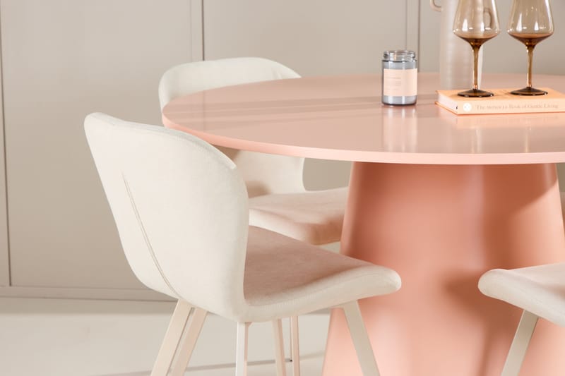 Rund matgrupp Venture Home Beige Koppar 4st - Møbler - Borde - Spisebordssæt