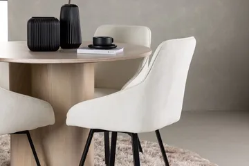 Rund matgrupp Venture Home Beige Ljust trä 4st - Møbler - Borde - Spisebordssæt