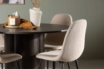 Rund matgrupp Venture Home Beige Mörkbrun 4st - Mørkebrun - Møbler - Borde - Spisebordssæt