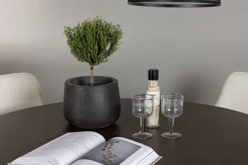 Rund matgrupp Venture Home Beige Mörkbrun 4st - Møbler - Borde - Spisebordssæt