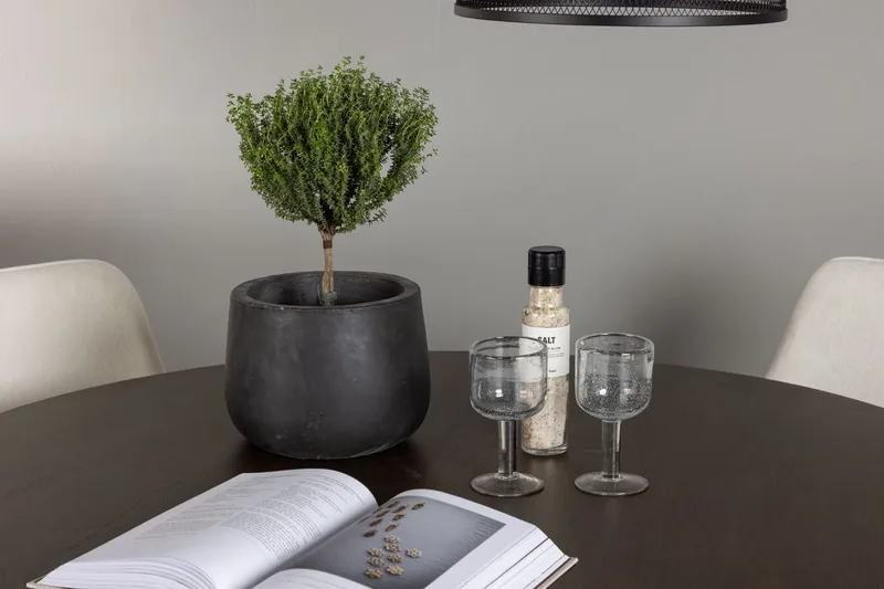 Rund matgrupp Venture Home Beige Mörkbrun 4st - Møbler - Borde - Spisebordssæt