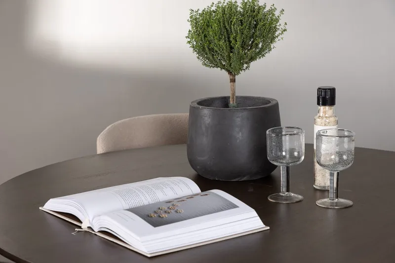 Rund matgrupp Venture Home Beige Mörkbrun 4st - Møbler - Borde - Spisebordssæt