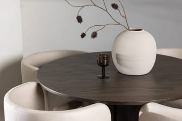Rund matgrupp Venture Home Beige Mörkt trä 4st - Møbler - Borde - Spisebordssæt