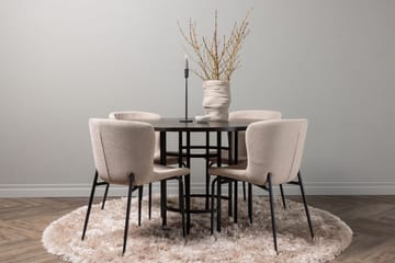 Rund matgrupp Venture Home Beige Mörkt trä 4st - Møbler - Borde - Spisebordssæt
