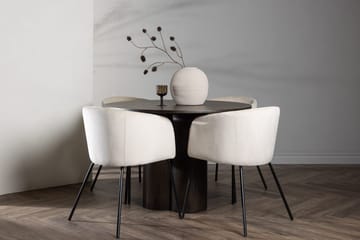 Rund matgrupp Venture Home Beige Mörkt trä 4st - Møbler - Borde - Spisebordssæt