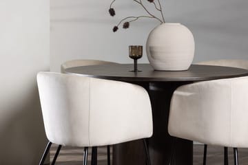 Rund matgrupp Venture Home Beige Mörkt trä 4st - Møbler - Borde - Spisebordssæt