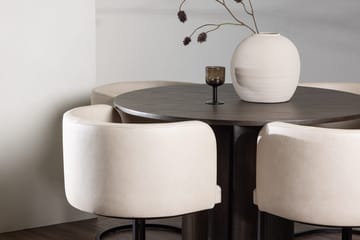 Rund matgrupp Venture Home Beige Mörkt trä 4st - Møbler - Borde - Spisebordssæt