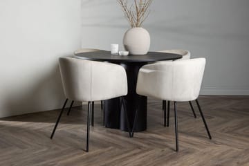 Sort - Beige, vitputsad, svart