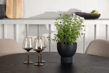 Rund matgrupp Venture Home Beige Svart 4st - Møbler - Borde - Spisebordssæt