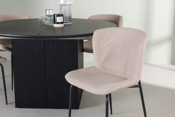 Rund matgrupp Venture Home Beige Svart 4st - Møbler - Borde - Spisebordssæt