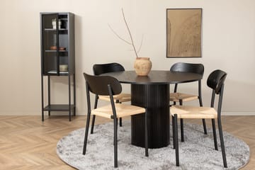 Rund matgrupp Venture Home Beige Svart 4st - Møbler - Borde - Spisebordssæt