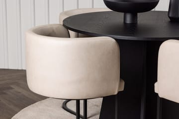 Rund matgrupp Venture Home Beige Svart 4st - Møbler - Borde - Spisebordssæt