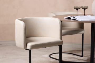 Rund matgrupp Venture Home Beige Valnöt 4st - Møbler - Borde - Spisebordss æt