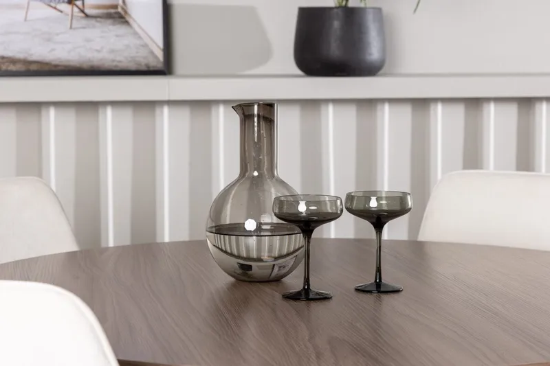 Rund matgrupp Venture Home Beige Valnöt 4st - Møbler - Borde - Spisebordssæt