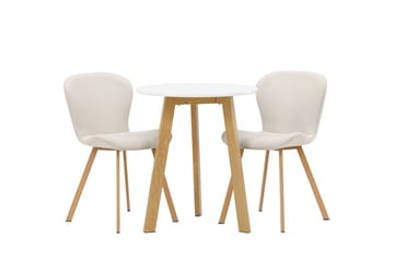 Rund matgrupp Venture Home Beige Vit 2st - Møbler - Borde - Spisebordssæt