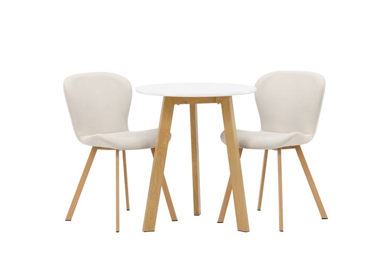 Rund matgrupp Venture Home Beige Vit 2st - Møbler - Borde - Spisebordssæt
