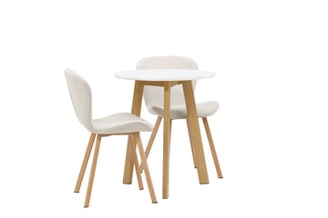 Rund matgrupp Venture Home Beige Vit 2st - Møbler - Borde - Spisebordssæt