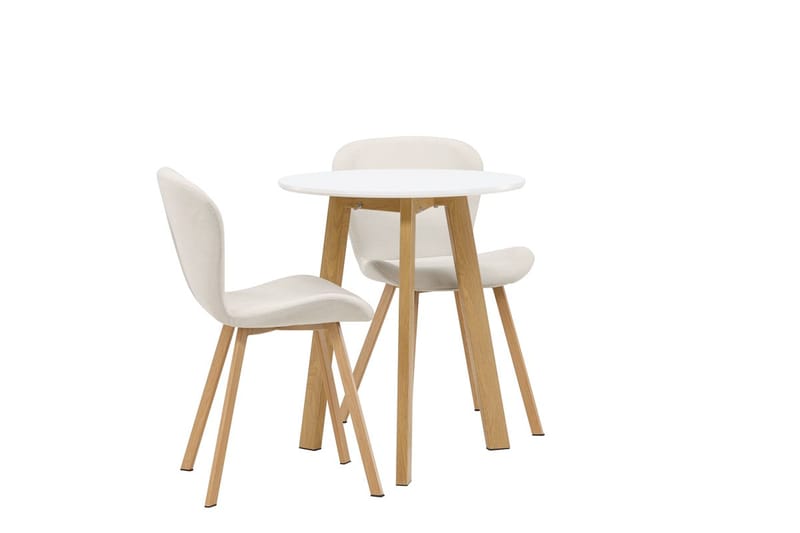 Rund matgrupp Venture Home Beige Vit 2st - Møbler - Borde - Spisebordssæt