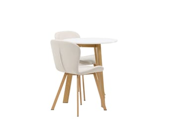Rund matgrupp Venture Home Beige Vit 2st - Møbler - Borde - Spisebordssæt