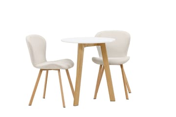 Rund matgrupp Venture Home Beige Vit 2st - Møbler - Borde - Spisebordssæt