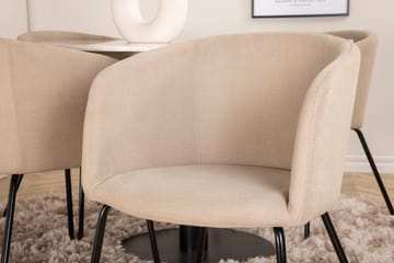 Rund matgrupp Venture Home Beige Vit 4st - Møbler - Borde - Spisebordssæt