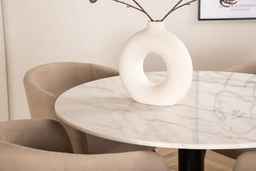 Rund matgrupp Venture Home Beige Vit 4st - Møbler - Borde - Spisebordssæt