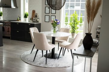 Rund matgrupp Venture Home Beige Vit 4st - Møbler - Borde - Spisebordssæt