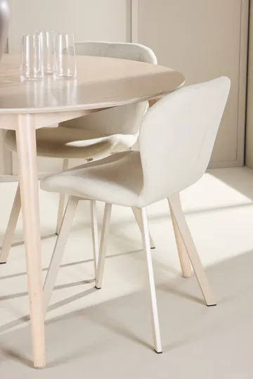 Rund matgrupp Venture Home Beige Vitputsad 4st - Møbler - Borde - Spisebordssæt