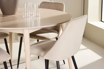 Rund matgrupp Venture Home Beige Vitputsad 4st - Møbler - Borde - Spisebordssæt