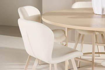 Rund matgrupp Venture Home Beige Vitputsad 6st - Møbler - Borde - Spisebordssæt