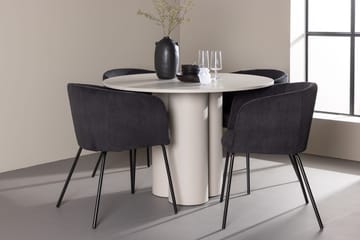 Rund matgrupp Venture Home Beige - Møbler - Borde - Spisebordssæt