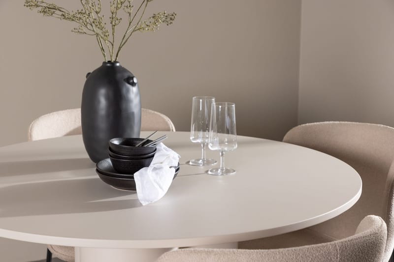 Rund matgrupp Venture Home Beige - Møbler - Borde - Spisebordssæt