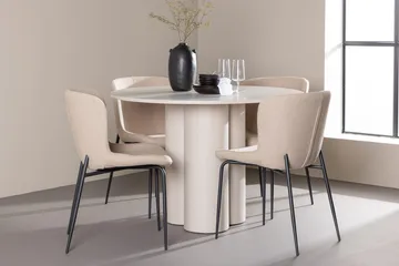 Rund matgrupp Venture Home Beige - Møbler - Borde - Spisebordssæt